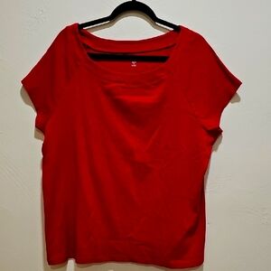 Croft & Barrow Women's Red Cotton Top